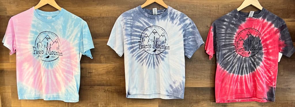 youth tiedye pajarito shirts